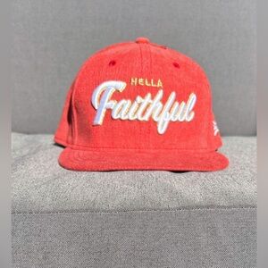 RARE San Francisco 49ers “Hella Faithful” New Era Corduroy Adjustable Ball Cap